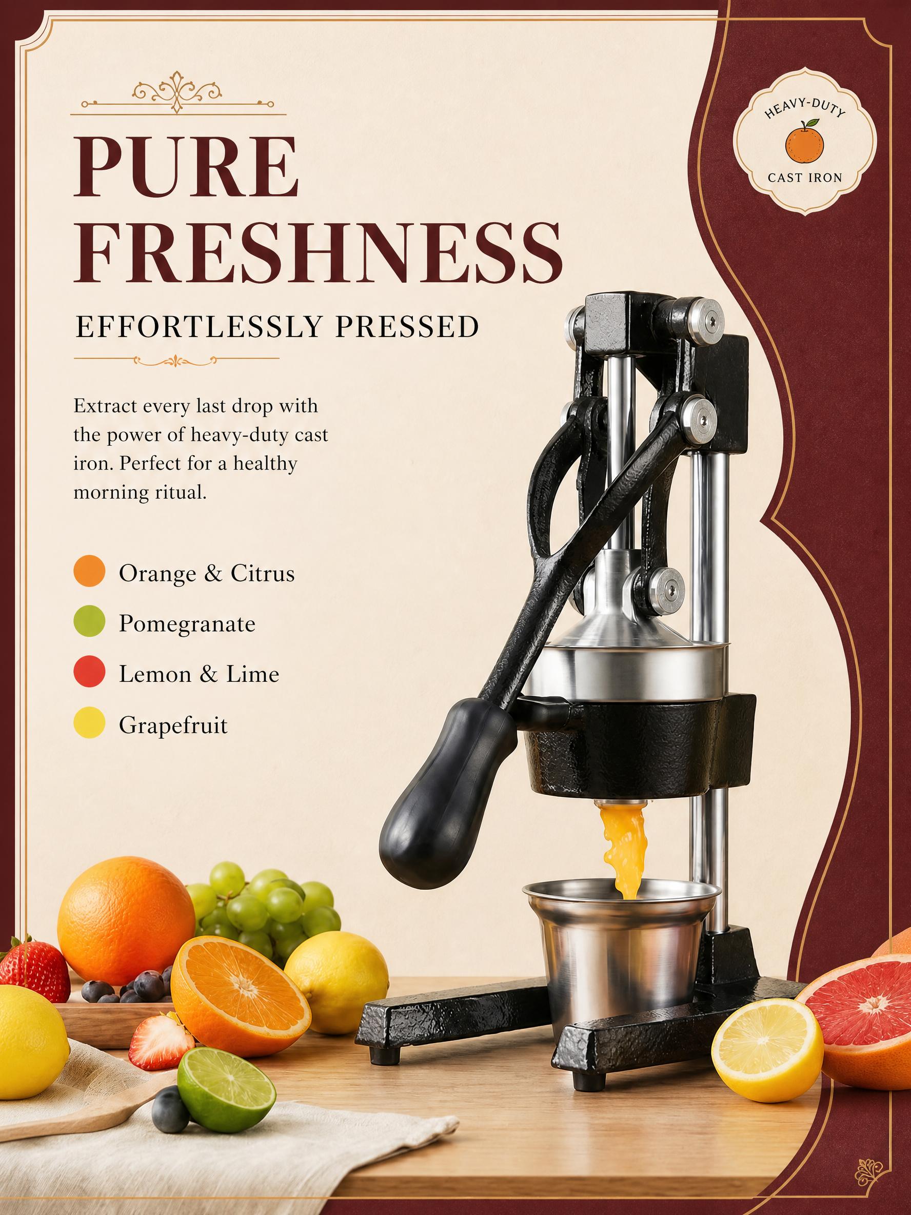 Citrus Juicer Bar - Spremiagrumi Manuale, Spremiagrumi Manuale in Ghisa