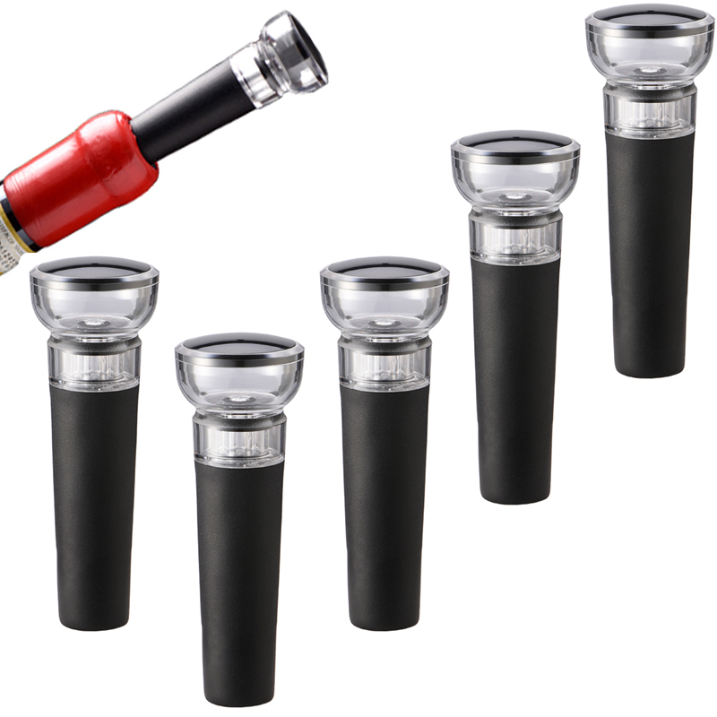 Wine Preservation Pump - 5PC Nero Pompa A Vuoto Riutilizzabile