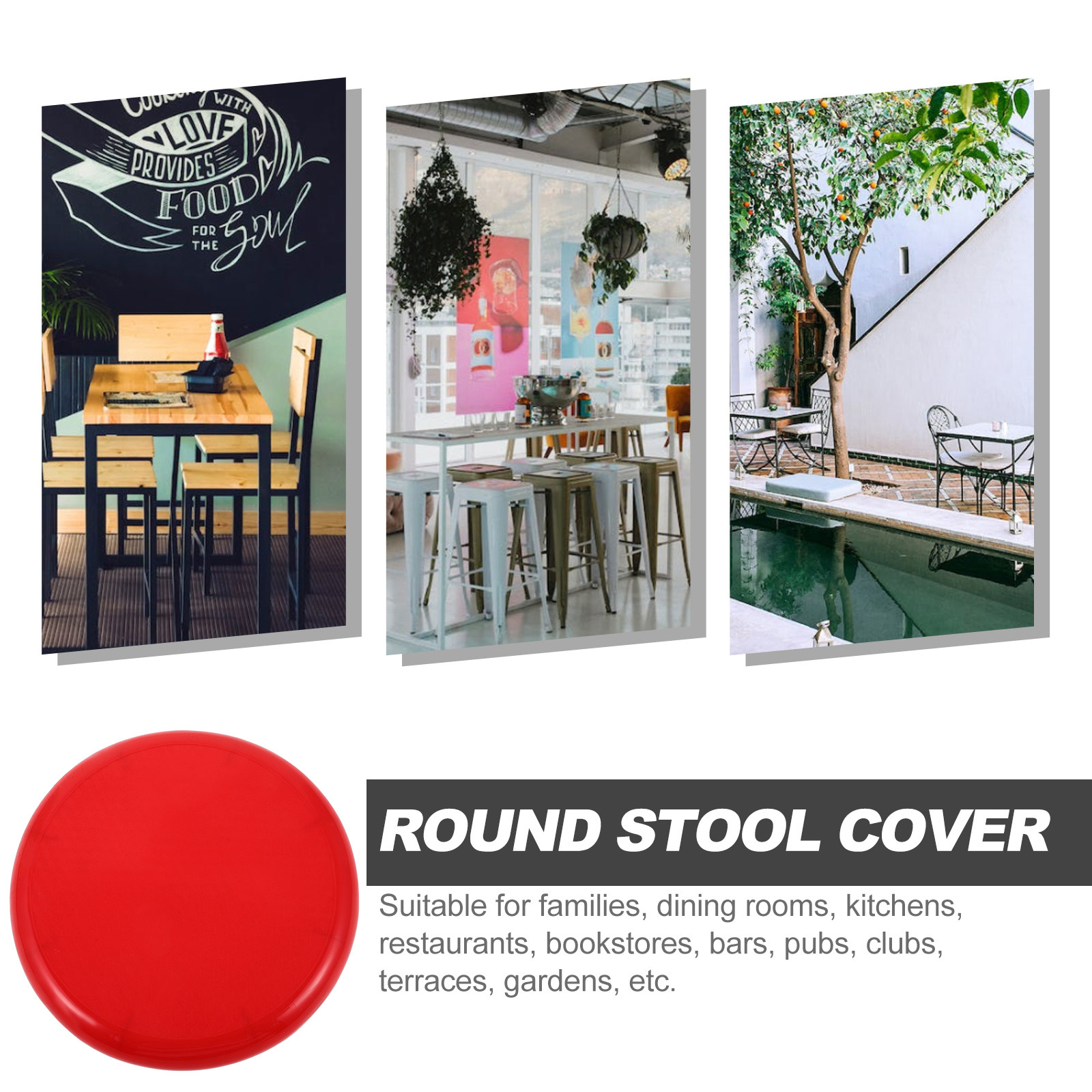 Home Bar Seating - Sedile di Ricambio Rotondo per Sgabello,
