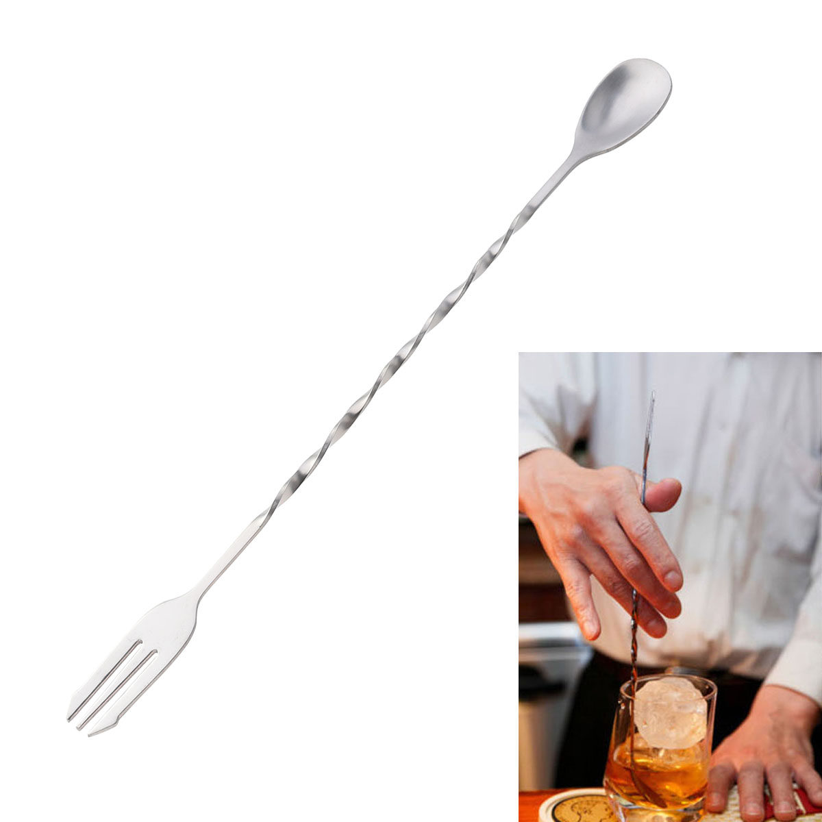Cucchiaio da Cocktail in Accia - Bar Spoon Twisted recensione e prezzo