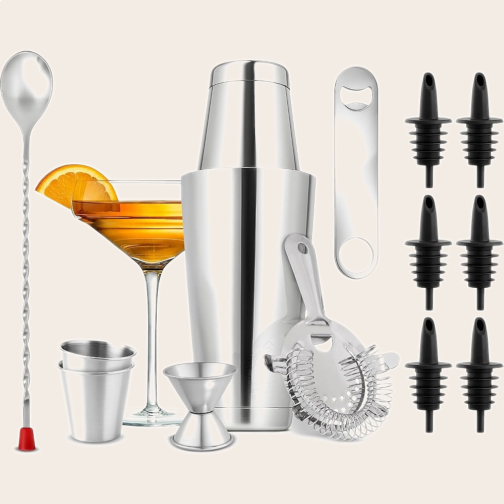 Set da Cocktail in Acciaio Ino - Cocktail Recipe Book recensione e prezzo