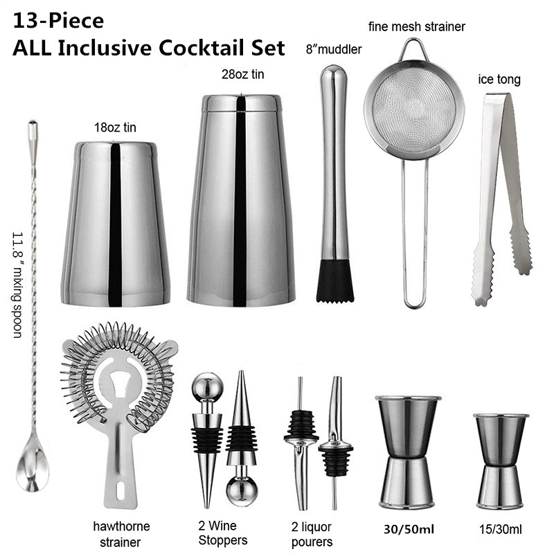 13 pz/set in acciaio inox Cock - Boston Shaker Set recensione e prezzo